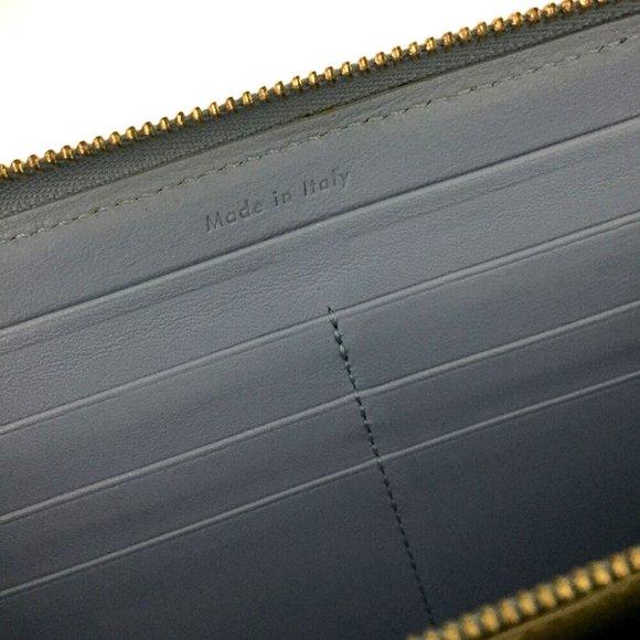 CELINE Bicolor Leather Long Zip Around Wallet - Picture 8 of 8